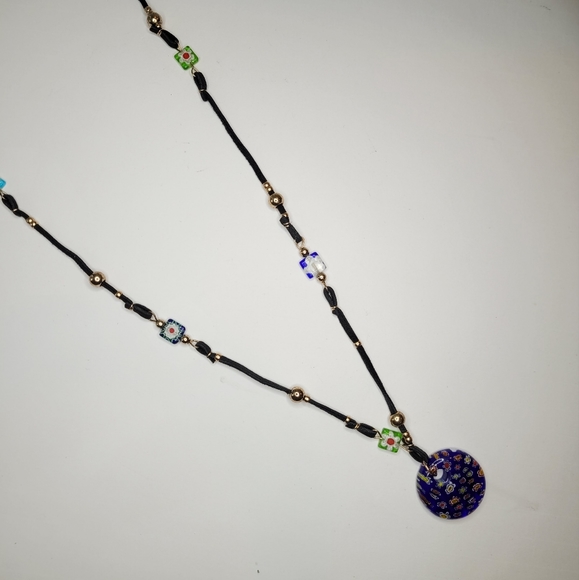 NWT FREE PEOPLE LAYERED SUEDE CHAIN BEADED LONG NECKLACE - Picture 7 of 7